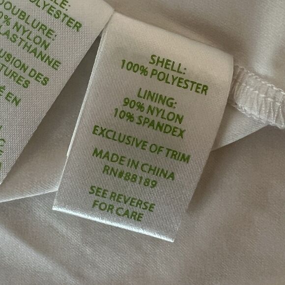 Lilly Pulitzer Nevie Dress White Swirling Leaf Off Shoulder Dress Resort - Picture 9 of 14